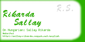 rikarda sallay business card